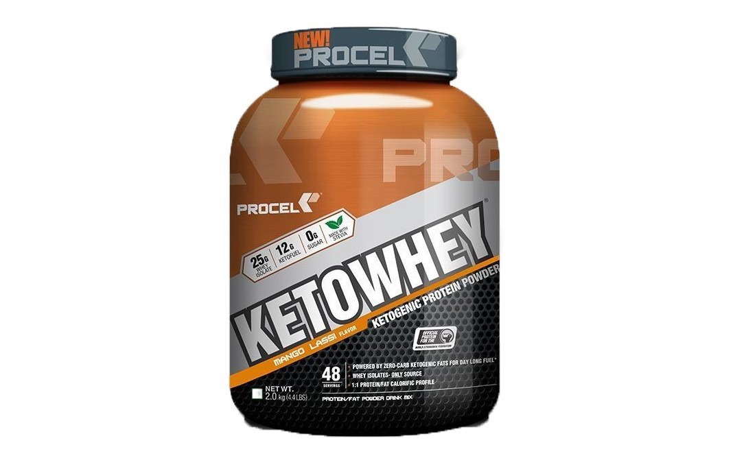 Procel Ketowhey Mango Lassi Flavor Ketogenic Protein Powder   Plastic Container  2 kilogram